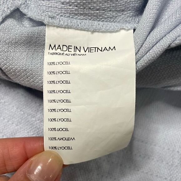 Club Monaco Shorts Size 00 XS Light Blue Buttons High Waist Lyocell - Picture 5 of 9